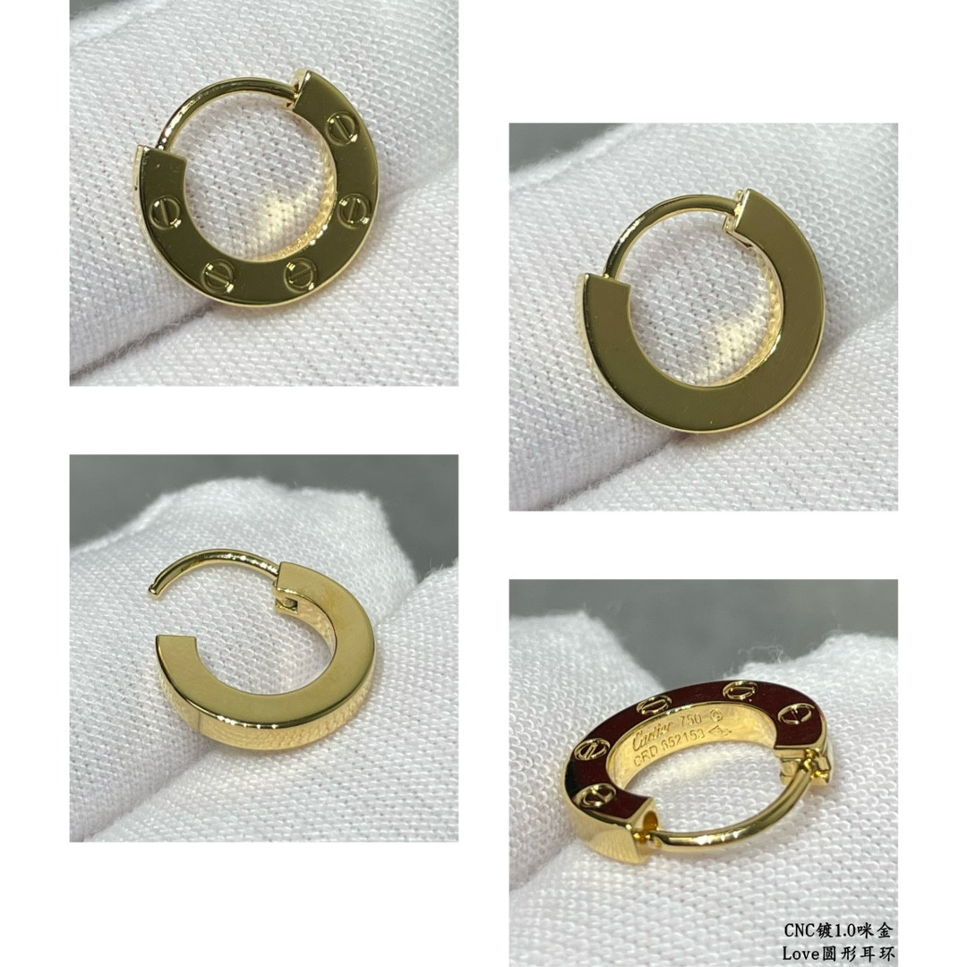 Ca*t*er love glossy round earrings