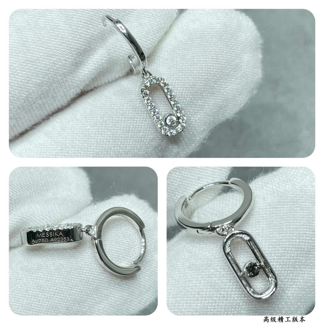 Mes1kaa single di*m*nd hoop earrings