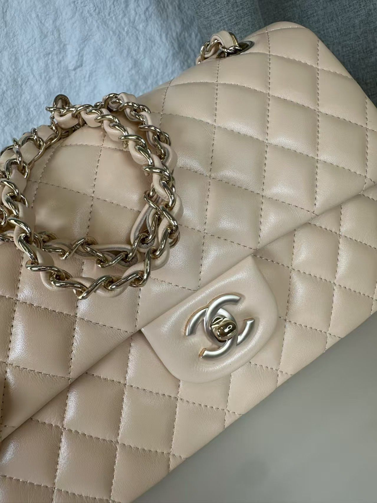 Ch*el classic flap handbag cf 25x15x6cm