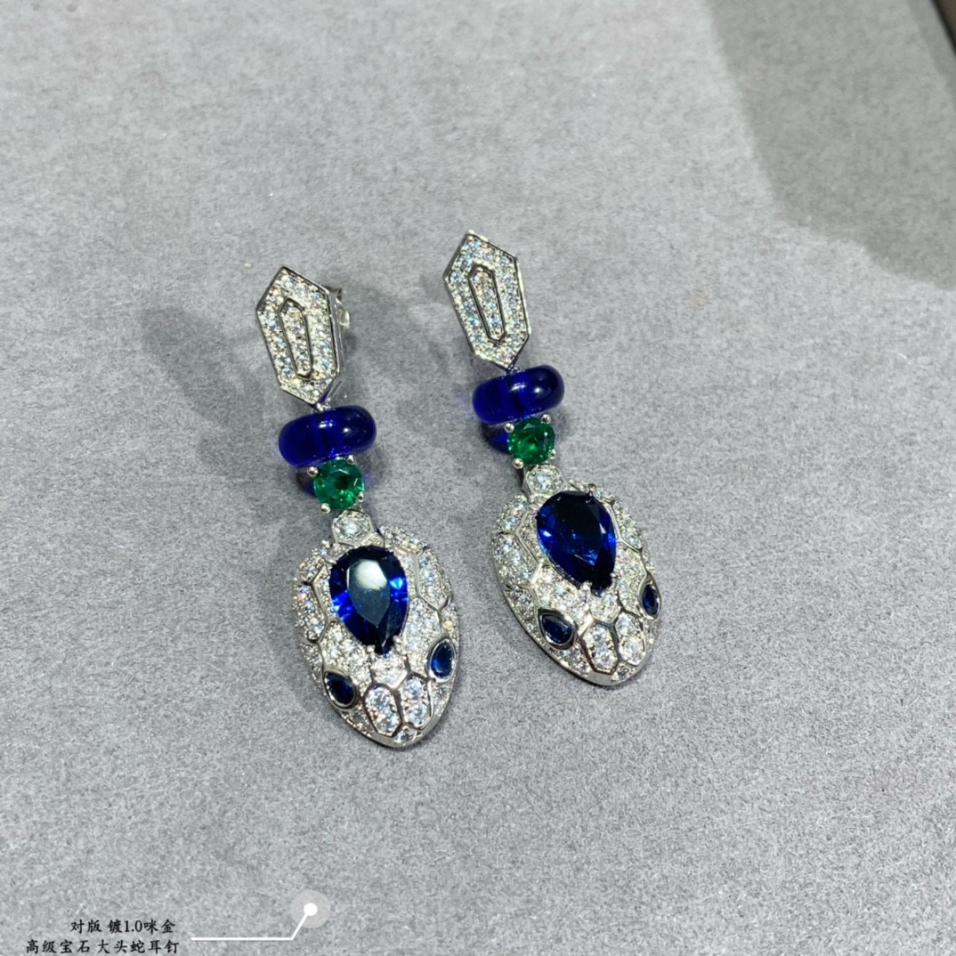 B*l*ai big head snake earrings