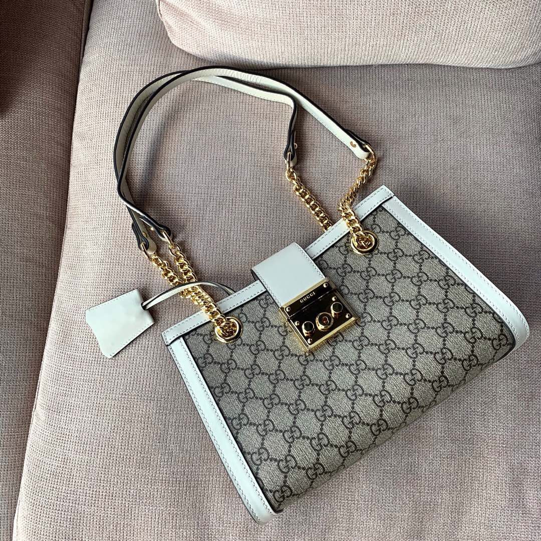 G*u*i padlock small tote 26cm