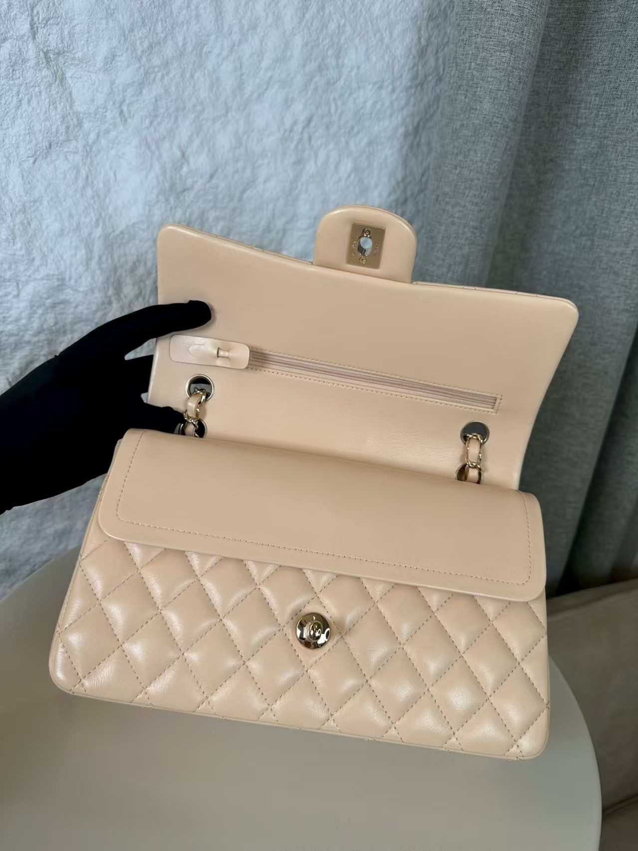 Ch*el classic flap handbag cf 25x15x6cm