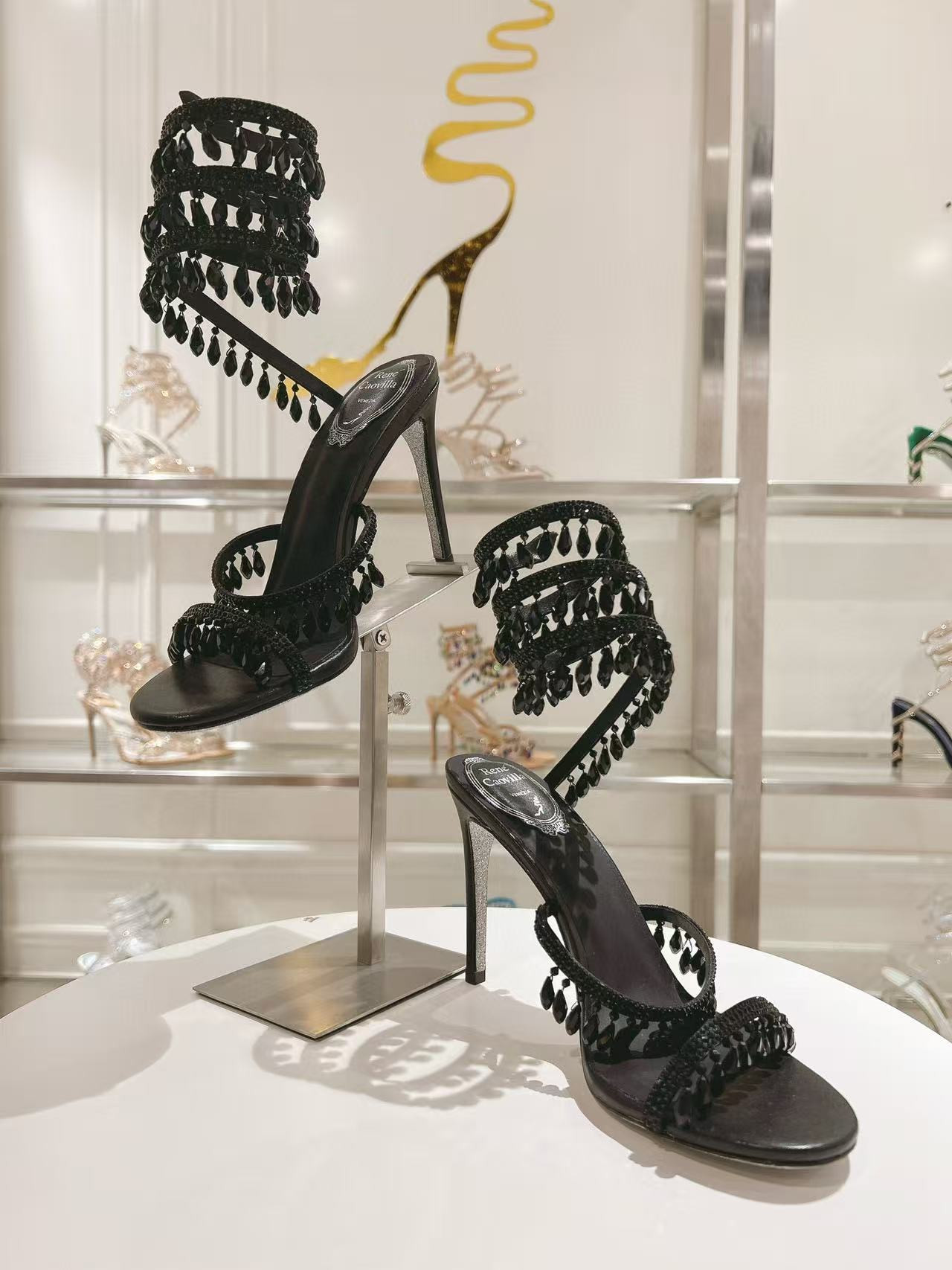 UA RENÉ CAOVILLA CHANDELIER SANDAL 95mm