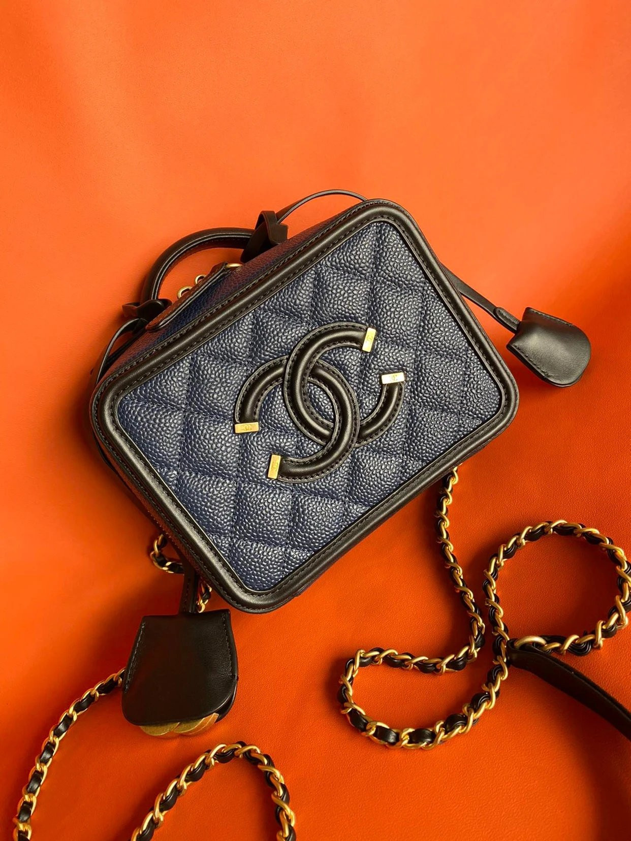 Ch*el vanity case 17x7x13cm