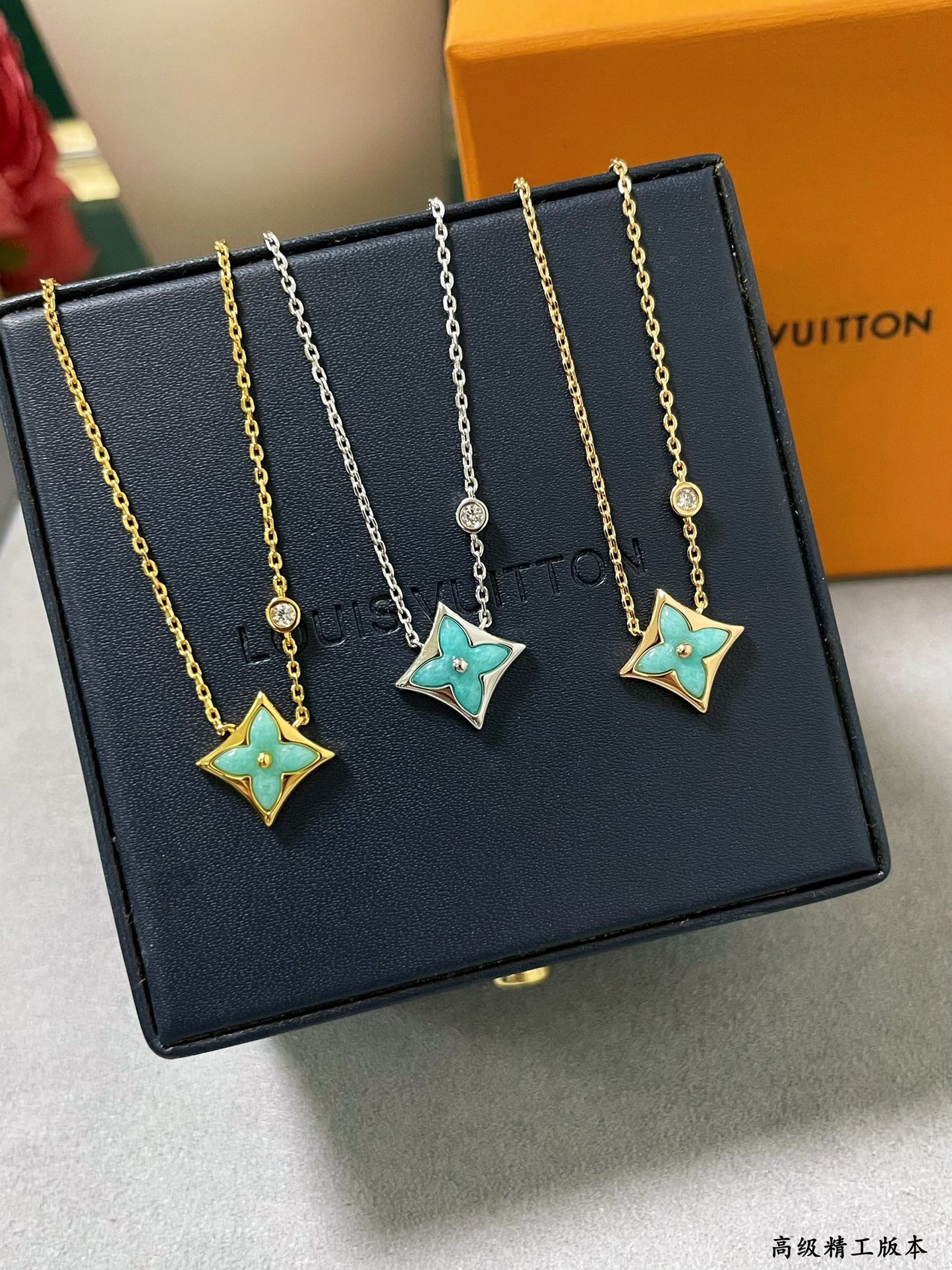 l0*is V*t0n amazonite square necklace