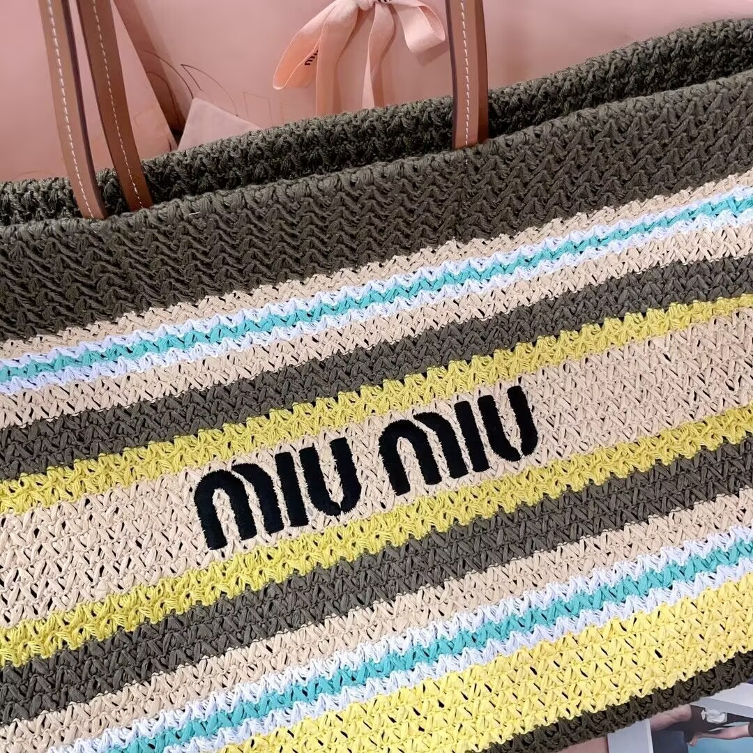 M1v M1v raffia-effect woven tote bag 40x34x16cm