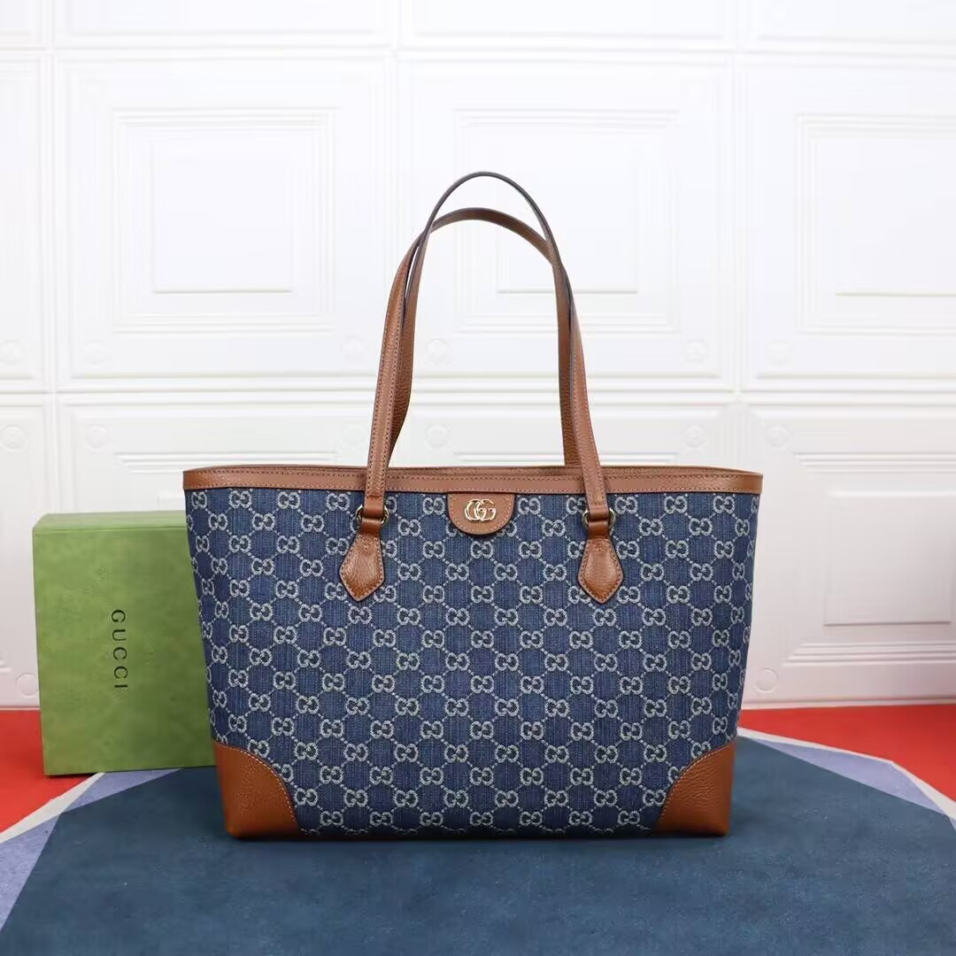 g*u*i De*1m gg monogram medium ophidia shopping tote 38x28x14cm
