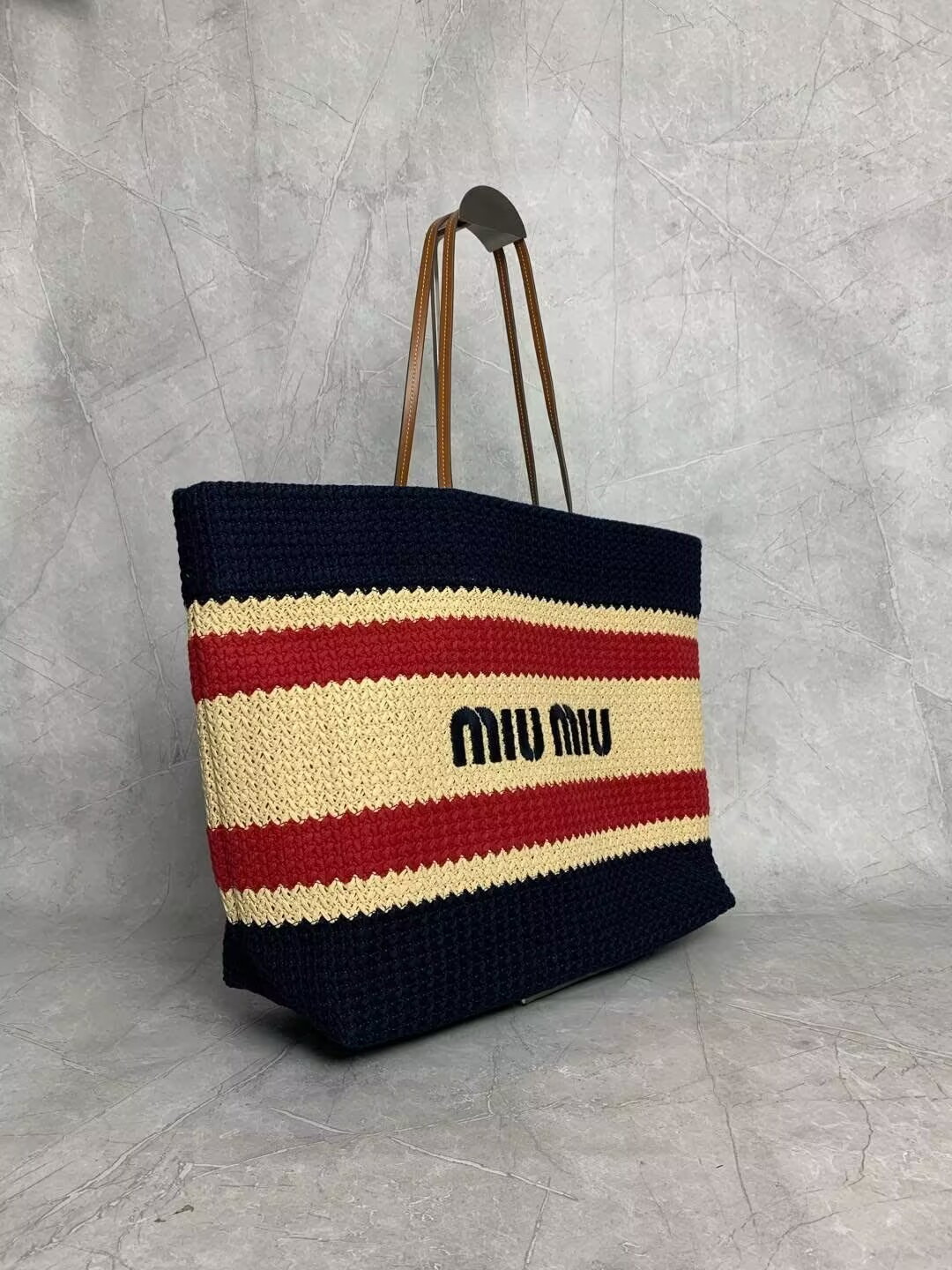 M1v M1v raffia-effect woven tote bag 40x34x16cm