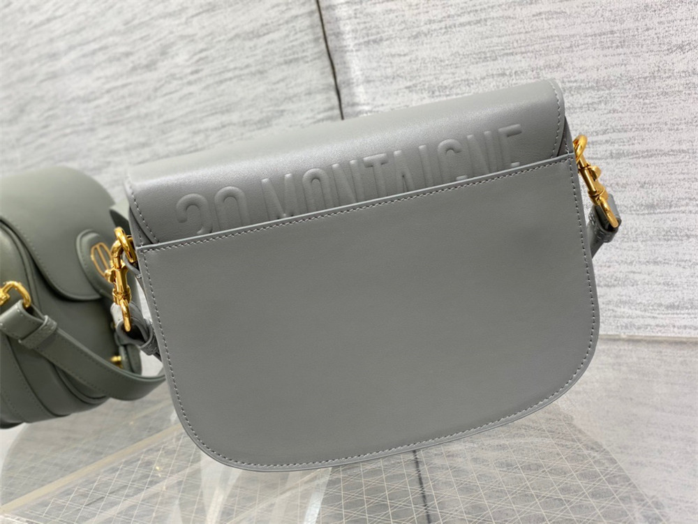 medium D*or bobby bag grey box calfskin