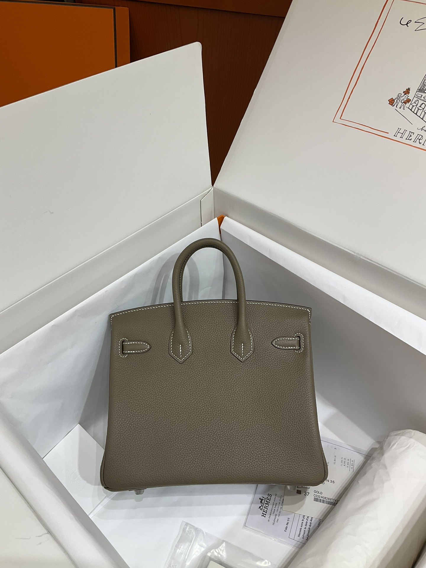 H**mes BIRKIN Silver 25 30 35