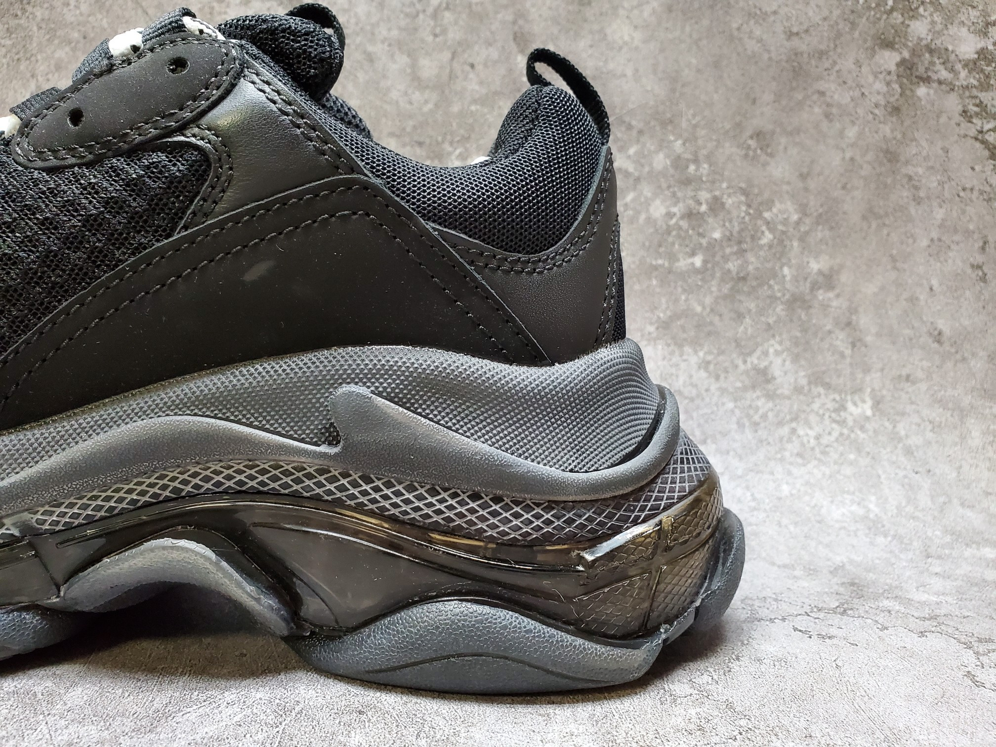 Balenciga Triple S Black Clear Sole