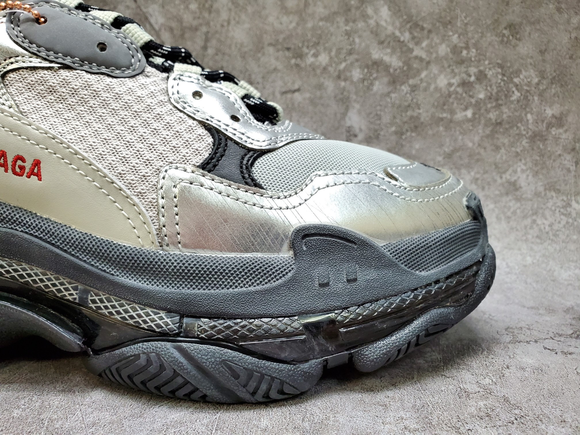 Balenciga Triple S Black Silver