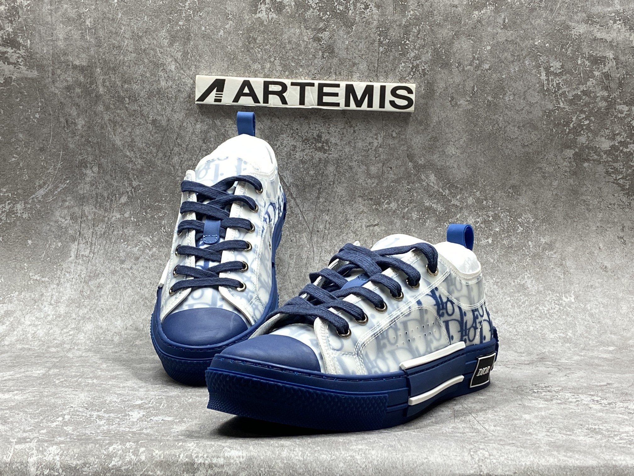 D*or b23 low top blue oblique