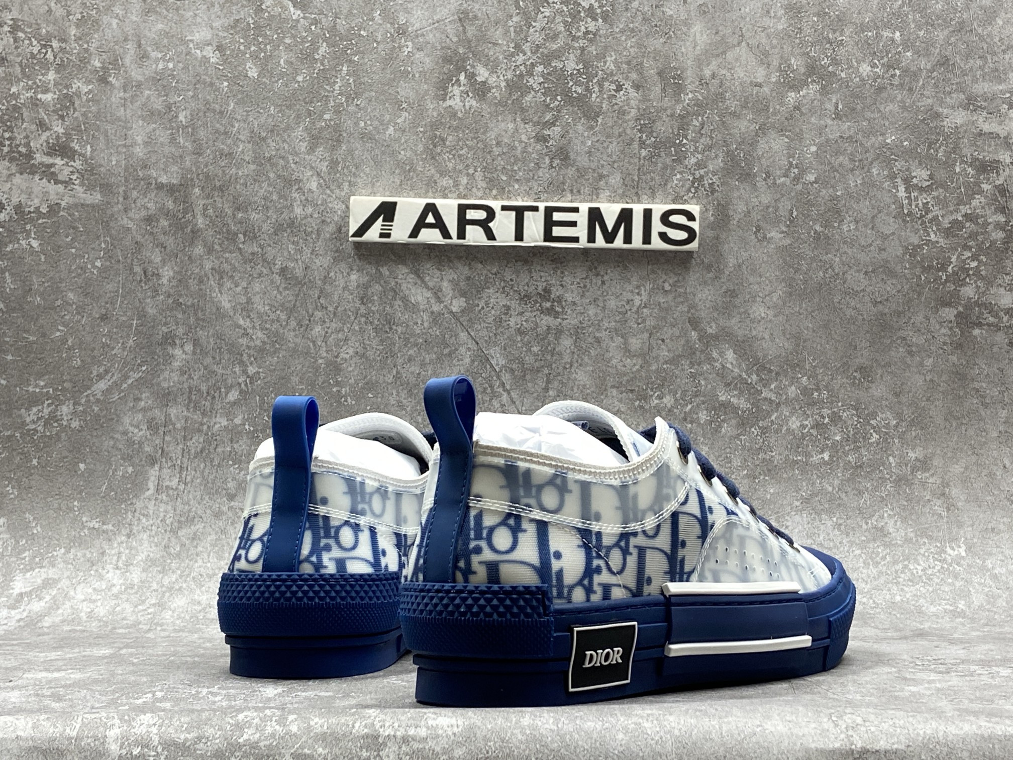 D*or b23 low top blue oblique