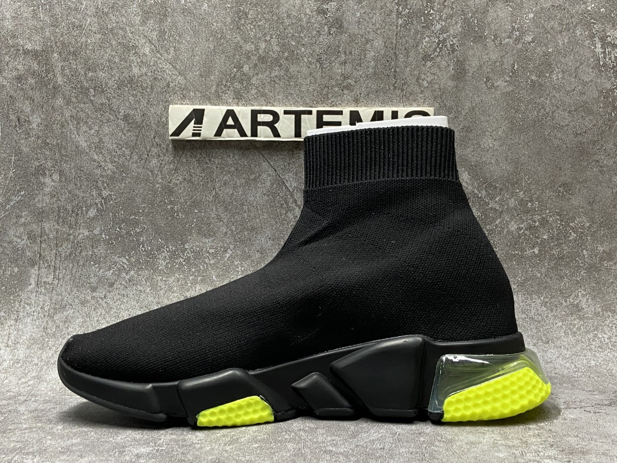 Balenciga Speed Trainer Clearsole Yellow Fluo