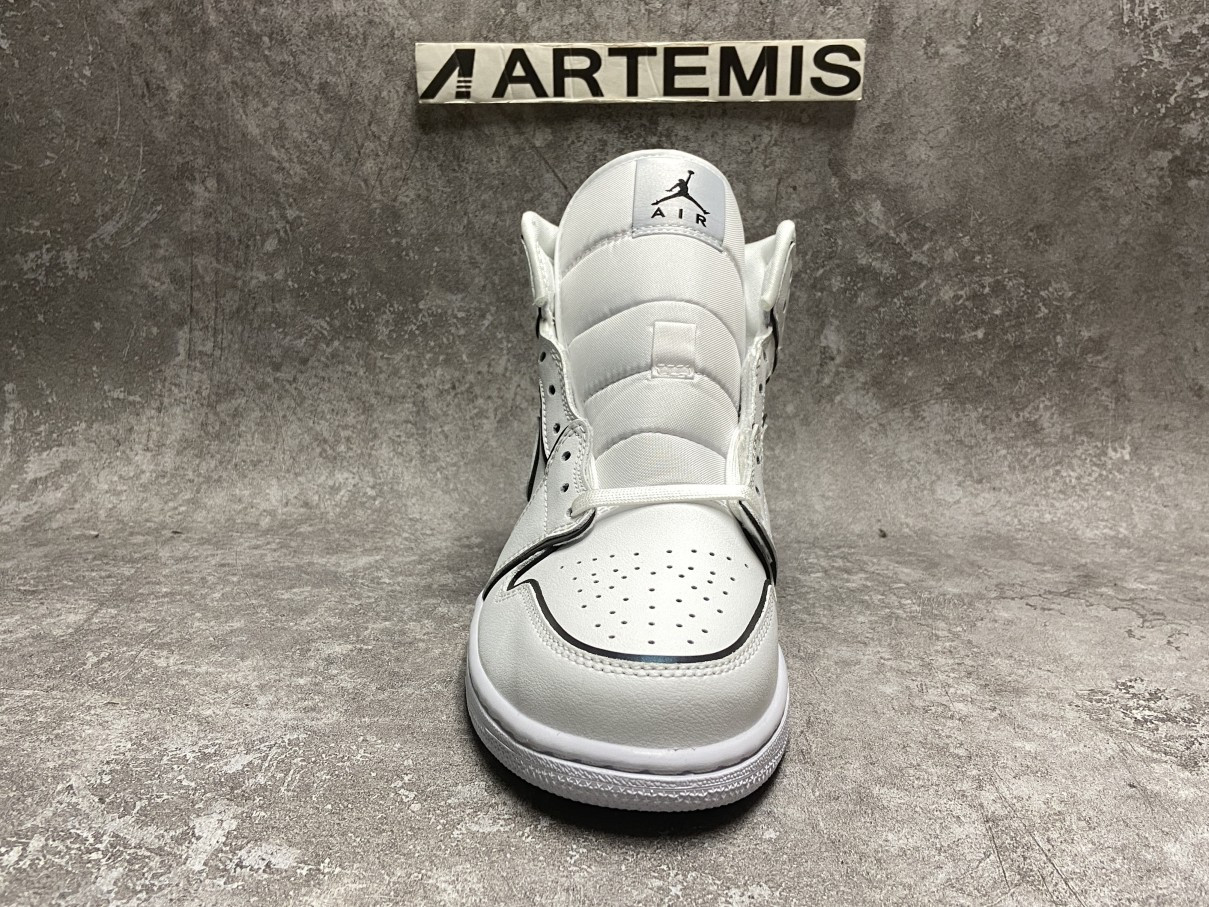 Air Jordan 1 Mid Iridescent Reflective White
