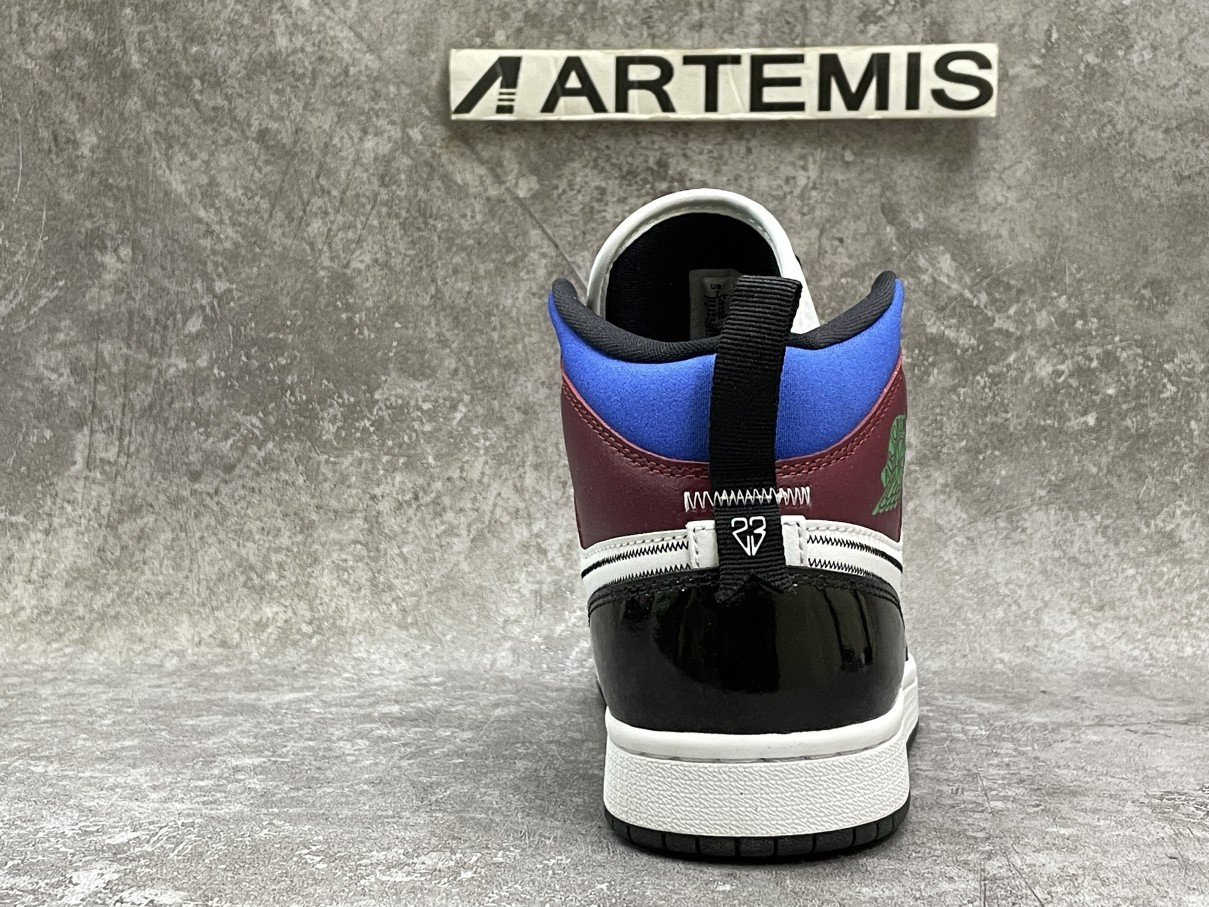 Air Jordan 1 Mid SE Black White Multi-Color