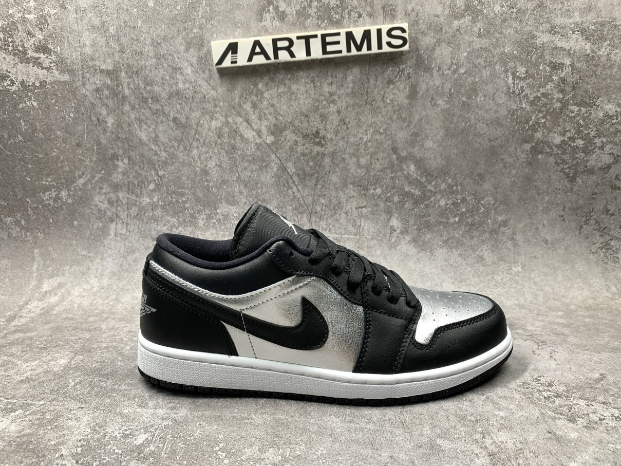 Air Jordan 1 Low SE Black Metallic Silver