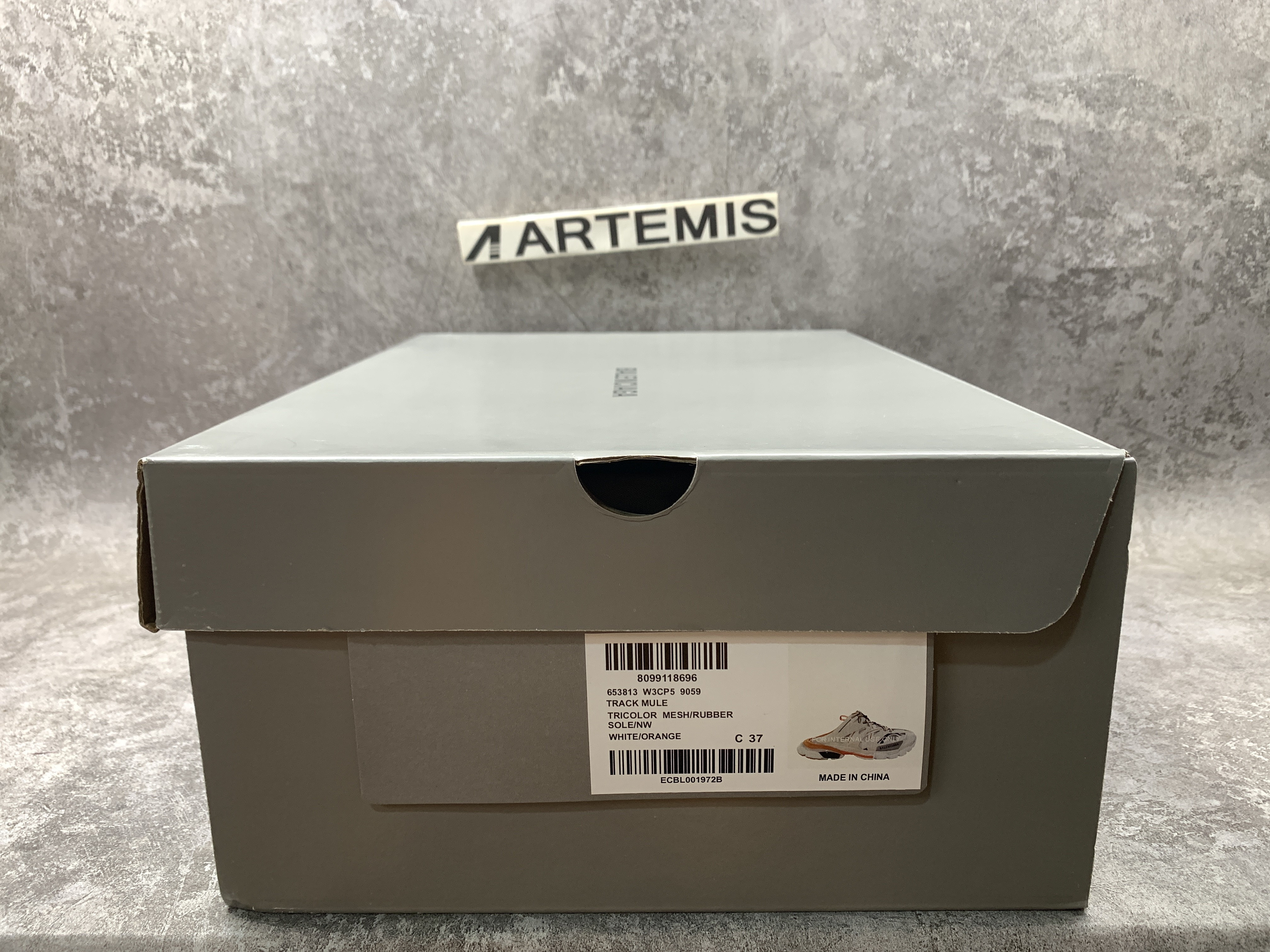 Balenciga Track Mule White Orange