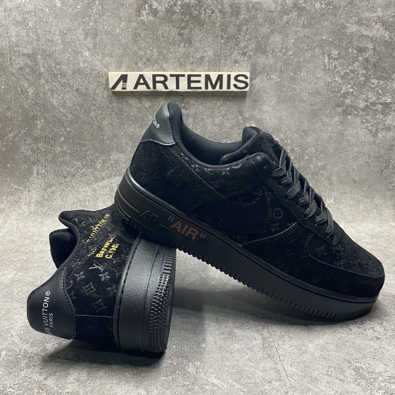 1V x Air Force 1 Low By Virgil Abloh Black