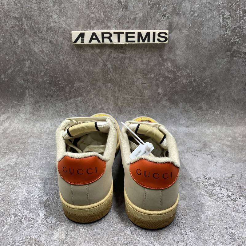GC Screener Web Stripe GG-jacquard Leather Sneaker