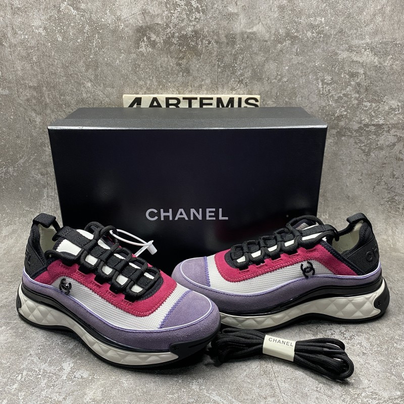 Channel Trainer Sneaker In Purple