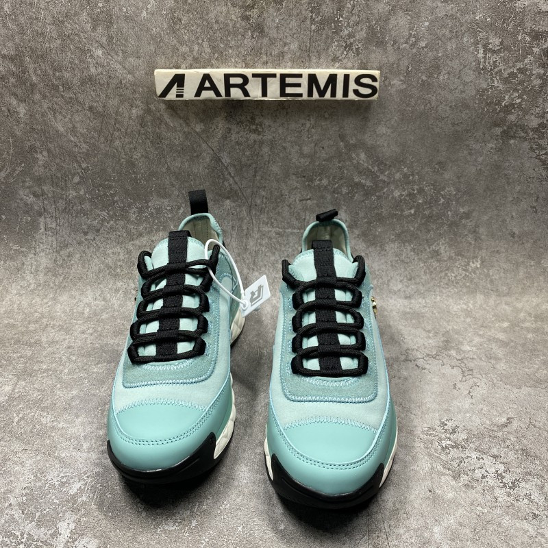 Ch*el pre-owned cloth trainers in green