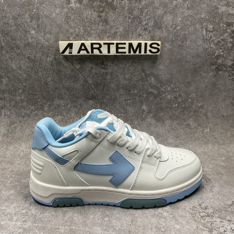 OFF-WHITE Out Of Office OOO 30 MM Low Tops White Light Blue