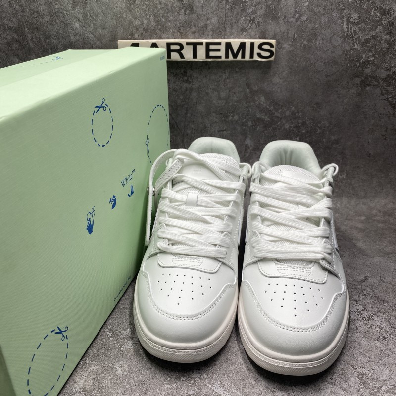 OFF-WHITE Out Of Office OOO Low Tops Triple White
