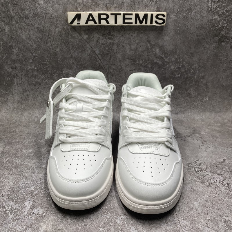 OFF-WHITE Out Of Office OOO Low Tops Triple White