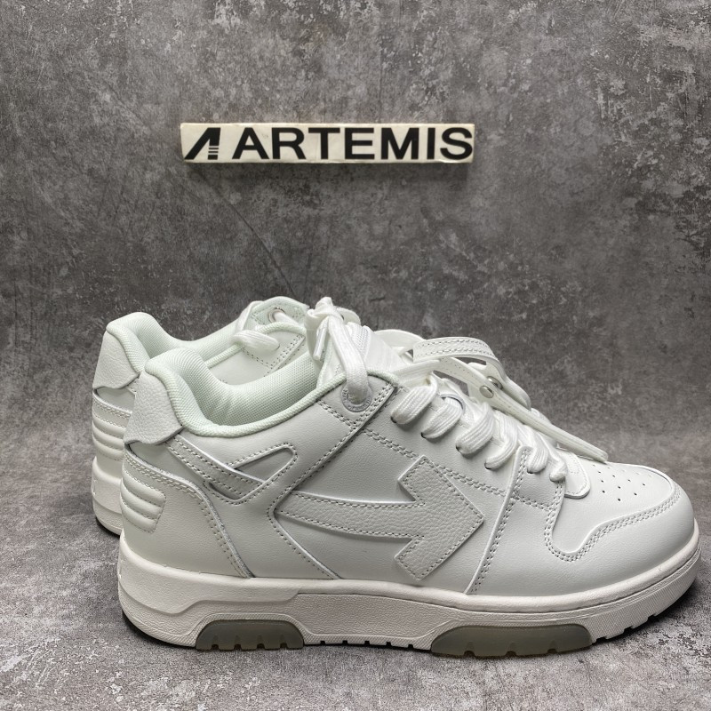 OFF-WHITE Out Of Office OOO Low Tops Triple White