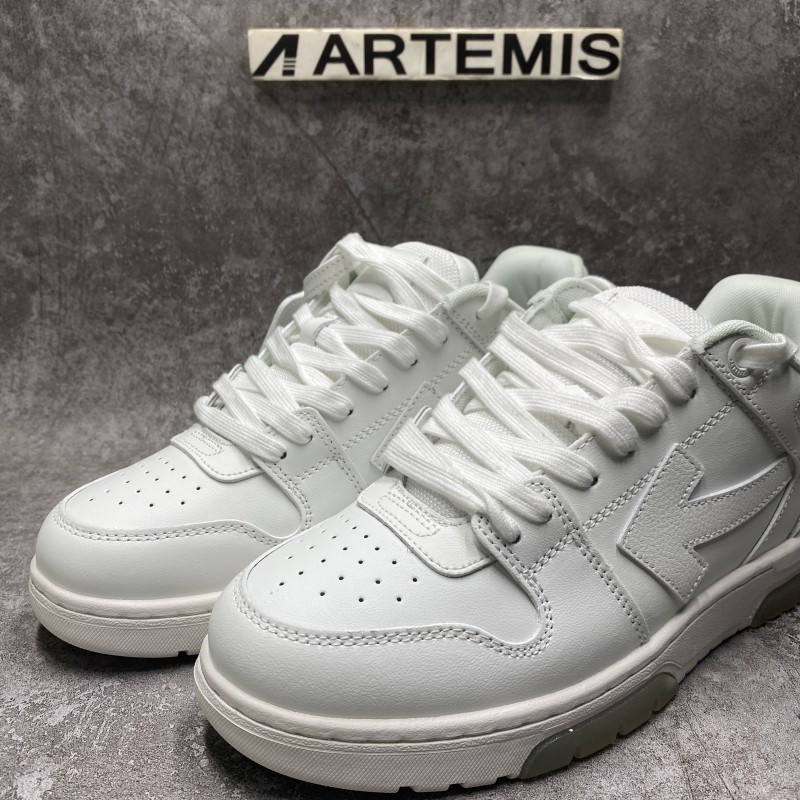 OFF-WHITE Out Of Office OOO Low Tops Triple White