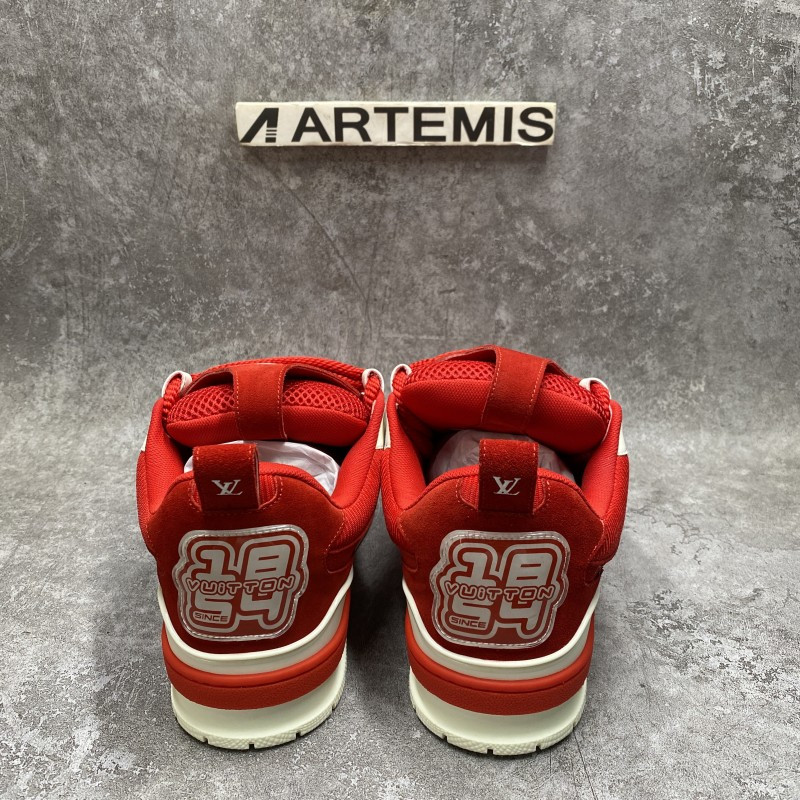 LV Skate Sneaker Red White