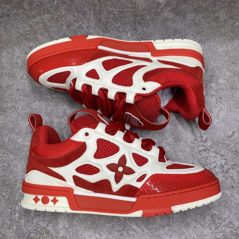 LV Skate Sneaker Red White