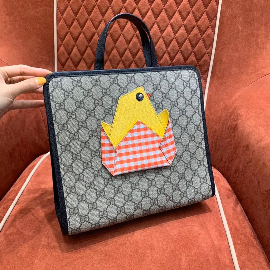 G*u*i children's gg tote bag with chick