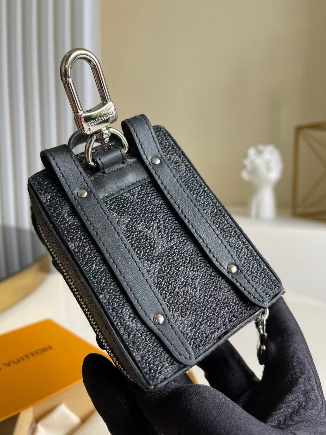 LV SOFT TRUNK BACKPACK BAG CHARM AND KEY HOLDER M80221