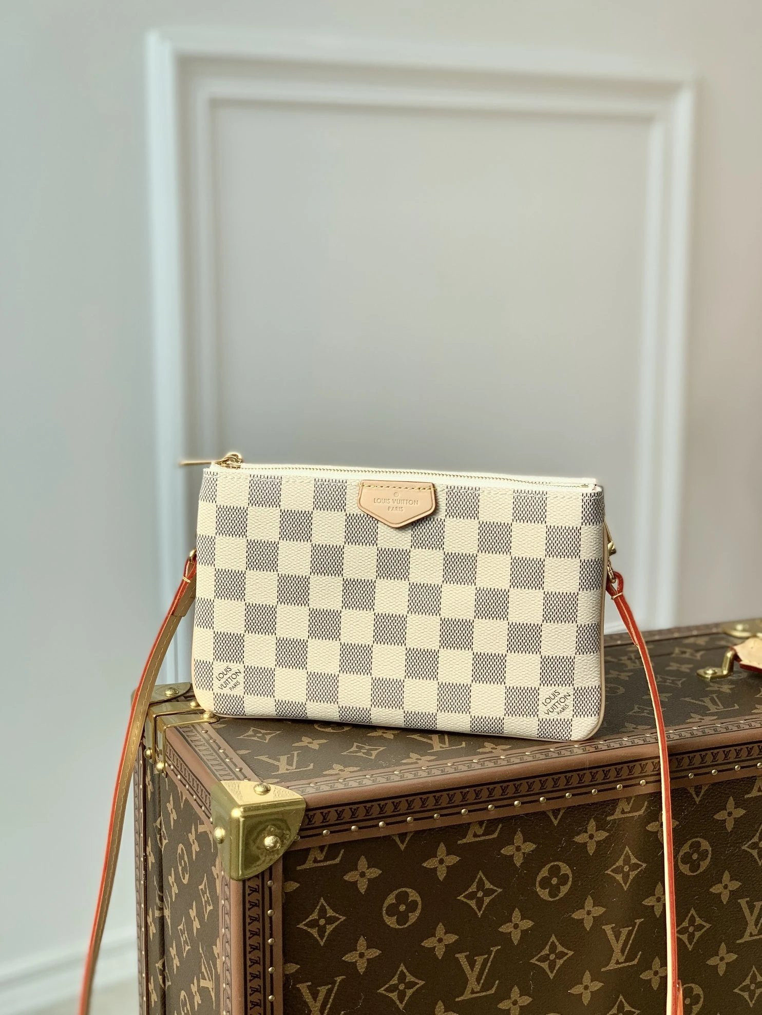 LV DOUBLE ZIP POCHETTE N60460