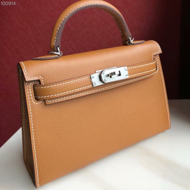 H**mes epsom handmade kelly mini 19