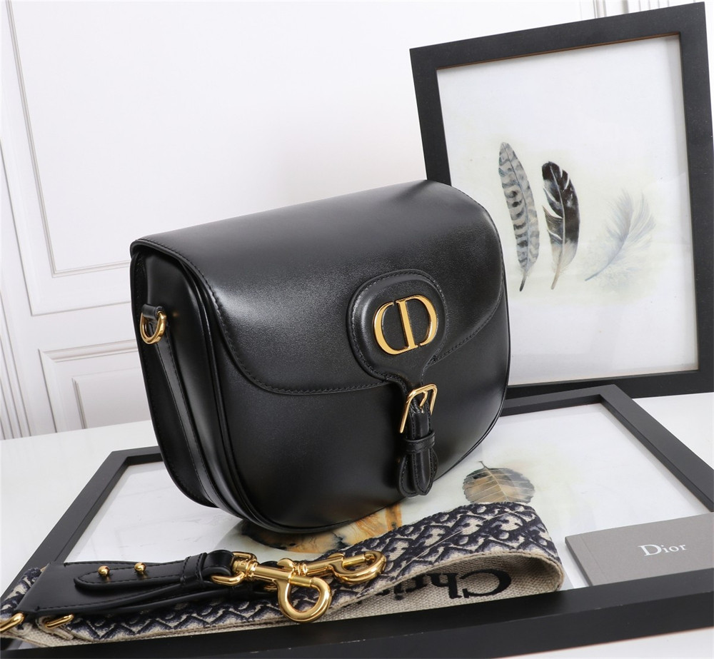 large D*or bobby bag black box calfskin