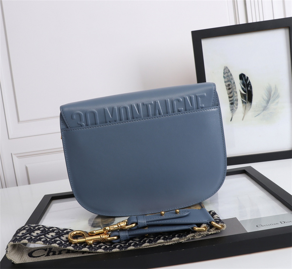 large D*or bobby bag blue box calfskin