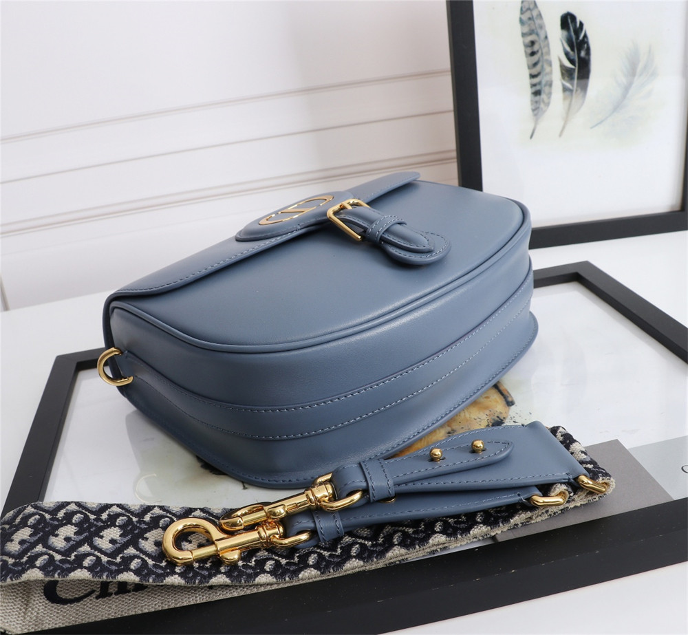 large D*or bobby bag blue box calfskin