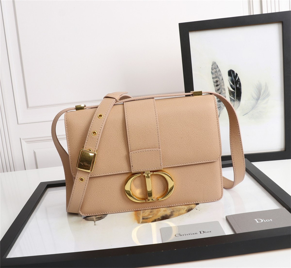 D*or 30 montaigne chain bag grained pink