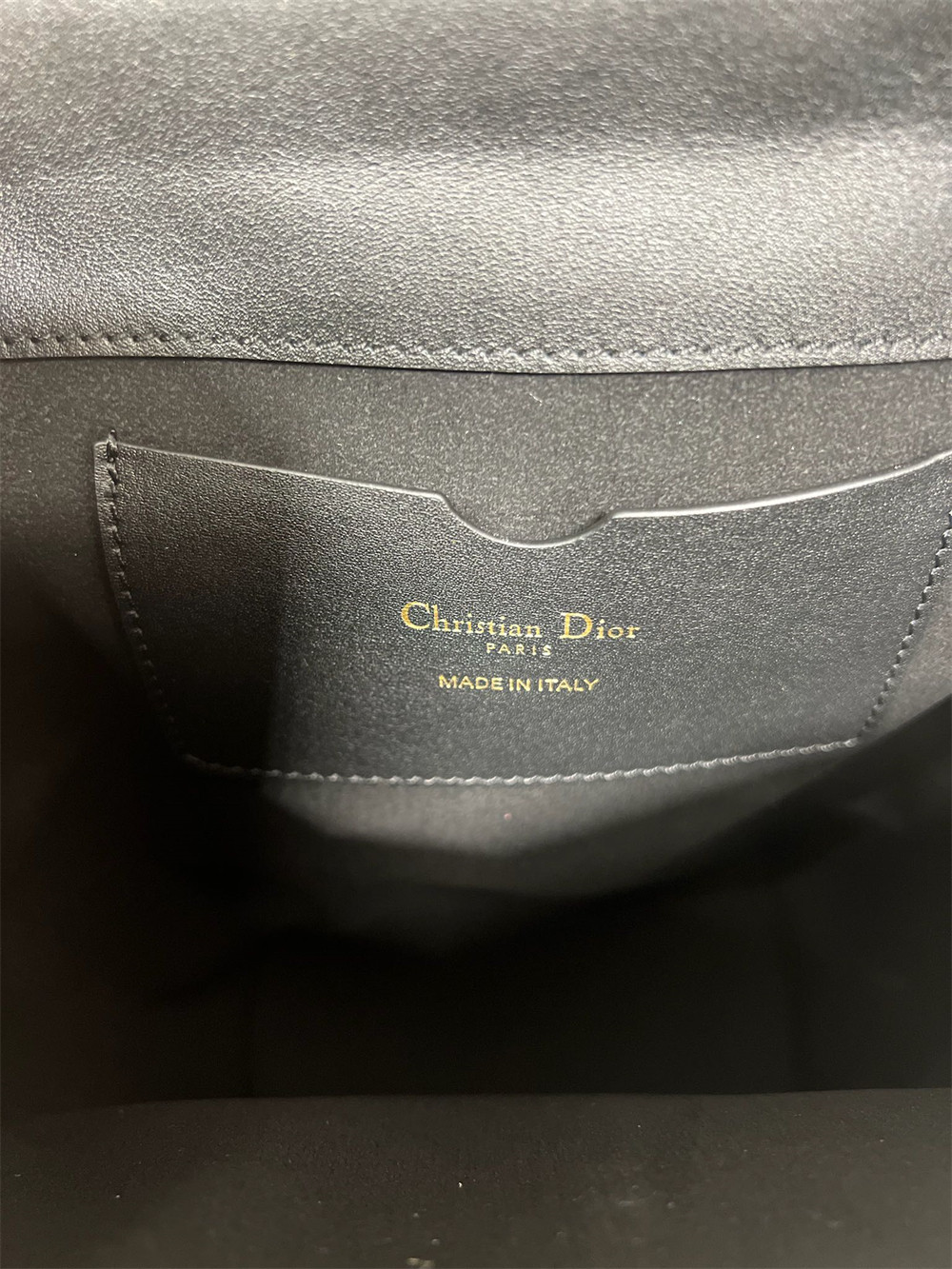 D*or 30 montaigne large chain bucket bag black 17x7x18cm
