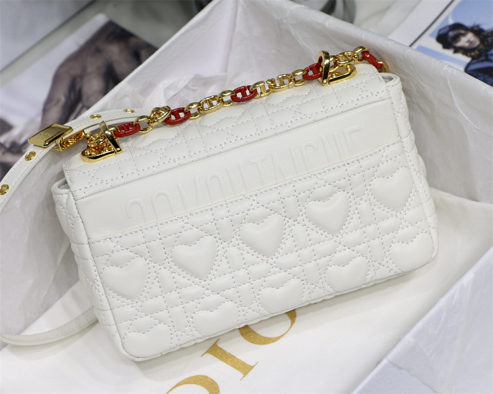 small D*or caro bag amour ivory 20 x 12 x 7 cm