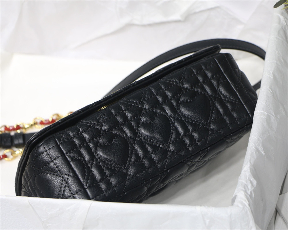 small D*or caro bag amour black 20 x 12 x 7 cm