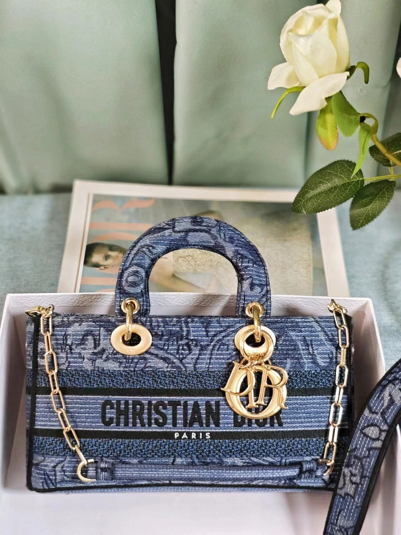 D*or medium lady d-joy bag blue