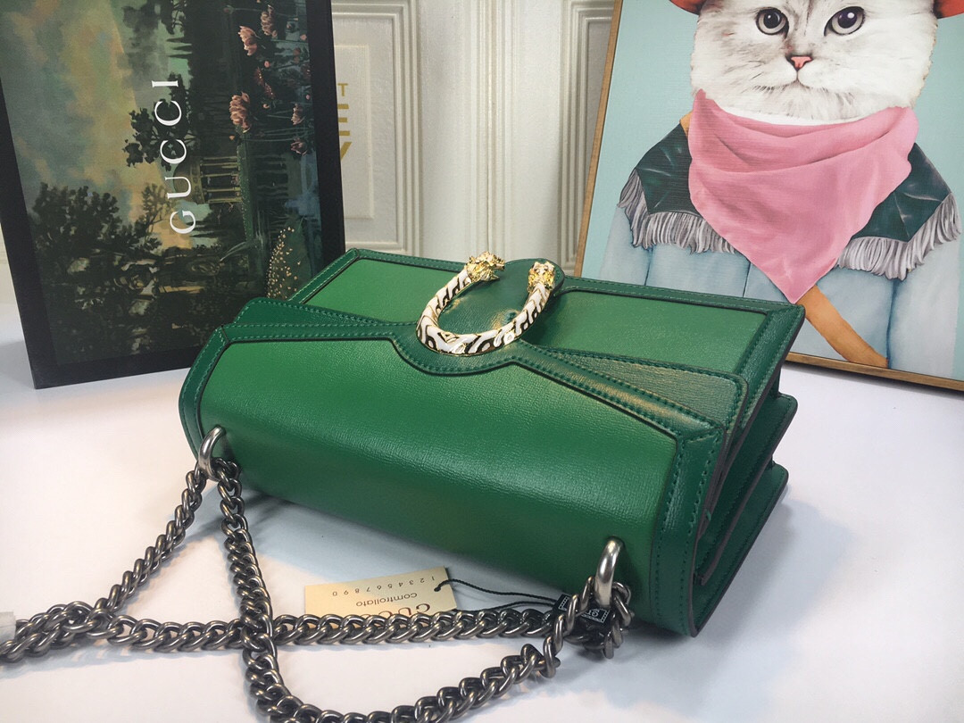 G*u*i dionysus small shoulder bag green 11"wx7"hx3.5"d