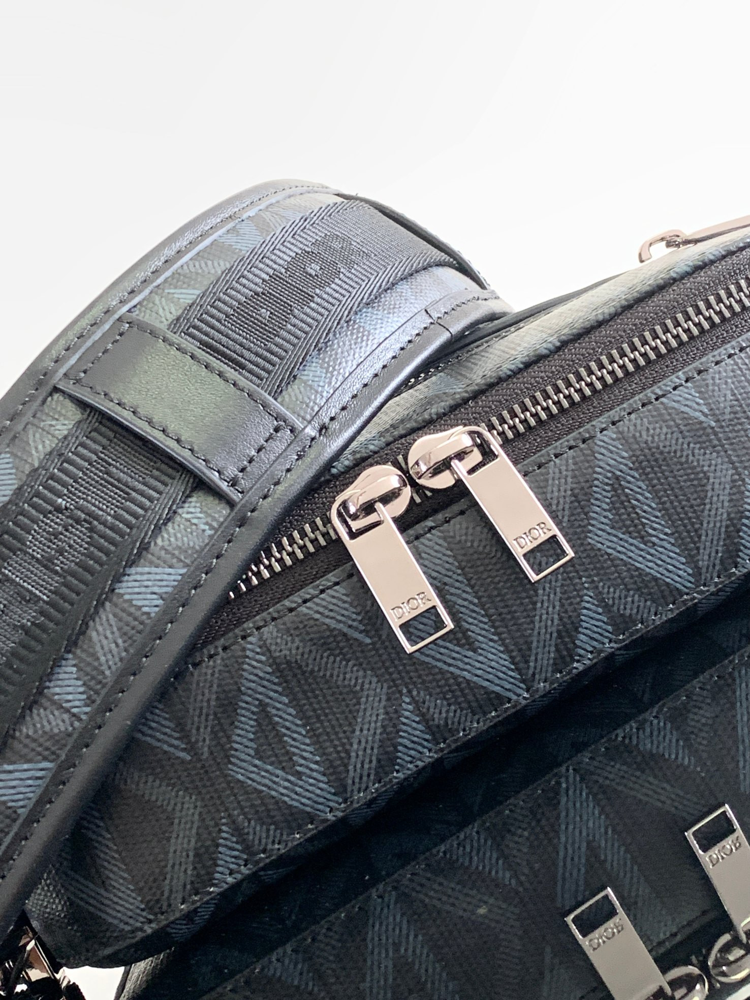 D*or safari bag with strap navy 8.5 x 6 x 2.5 inches