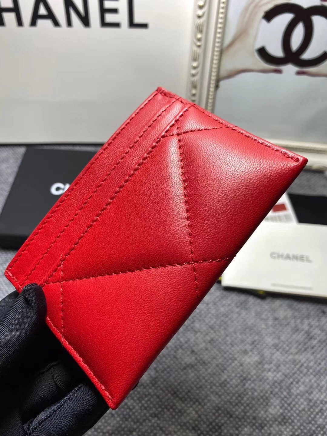 Ch*el card holder 11.2×7.5×0.5cm