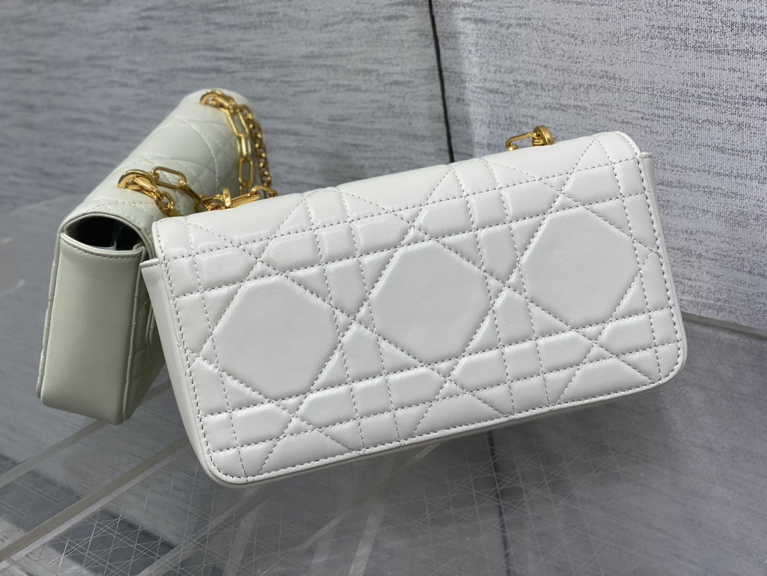 D*or mini D*or ange bag latte macrocannage calfskin 20 x 12 x 5 cm